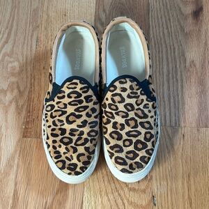 Soludos Leopard Calf Hair Sneakers